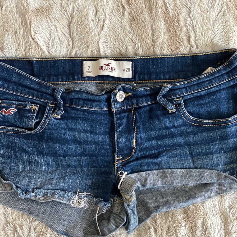 Hollister Blue Denim Short Shorts